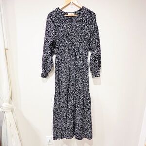 SWEET BABY JAMIE Black floral maxi dress